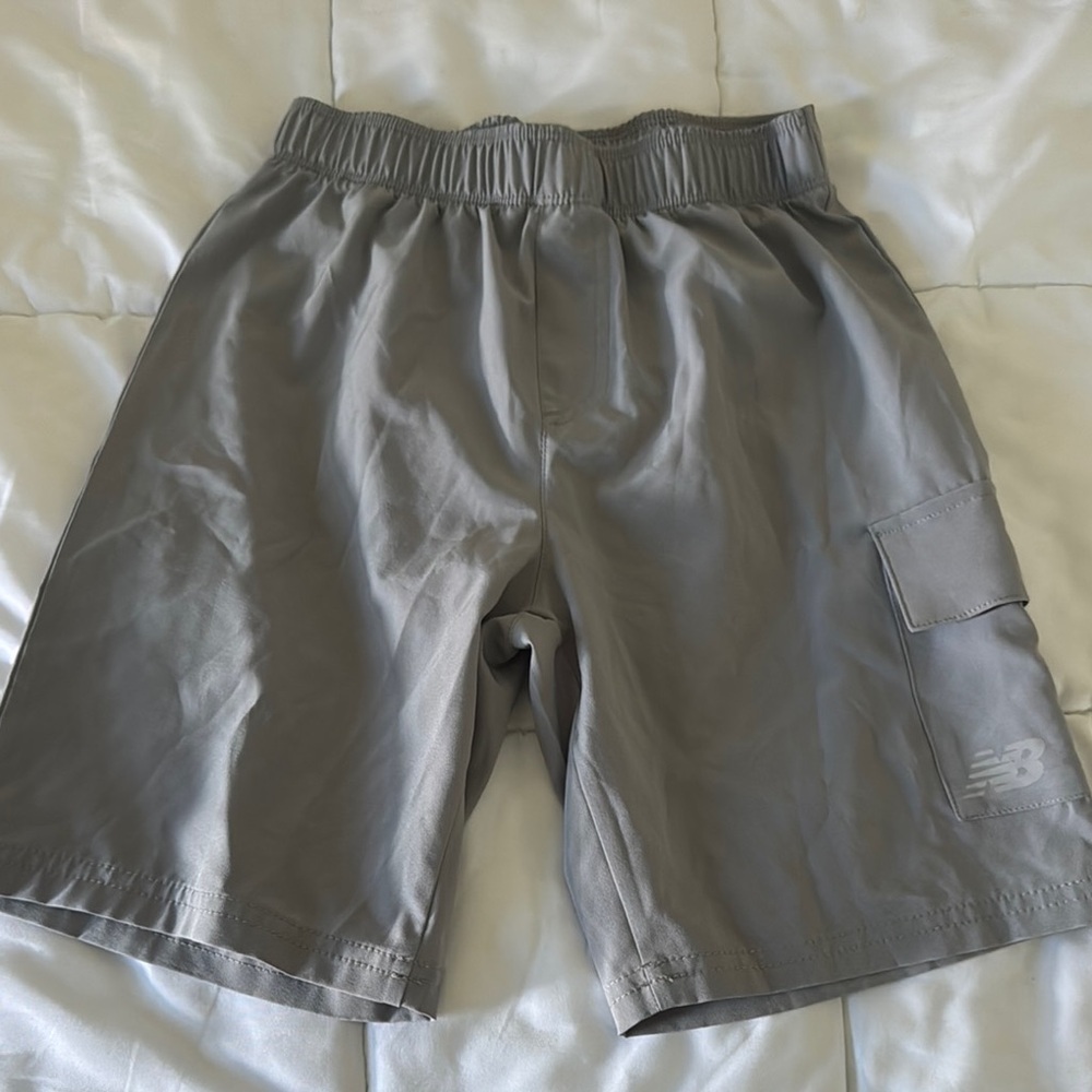 New Balance Gray Athletic Shorts Moisture-Wicking Lightweight